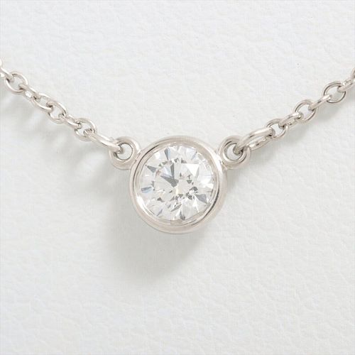 TIFFANY & CO. BY THE YARD 1P DIAMOND PLATINUM 950 NECKLACE