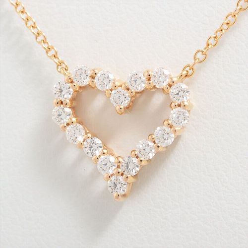 TIFFANY & CO. SENTIMENTAL HEART MINI DIAMOND 18K ROSE GOLD NECKLACE