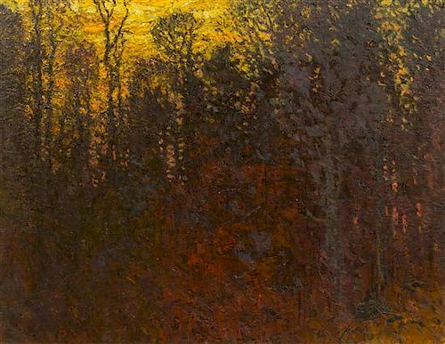 John Joseph Enneking, (American, 1841 - 1916), Sunset Glow
