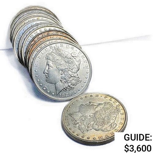 1880-O Morgan Silver Dollar Roll (12 Coins)   