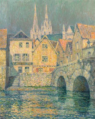 * Henri Le Sidaner, (French, 1862 - 1939), Vieilles maisons a Chartres, 1921