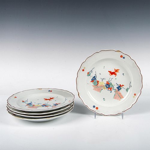 5pc Chamberlain's Worcester Porcelain Plates, Kakiemon