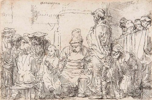 Rembrandt van Rijn (Dutch, 1606-1669)      Christ Seated Disputing with the Doctors