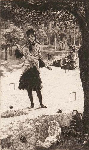 James Jacques Joseph Tissot (French, 1836-1902)      Le croquet