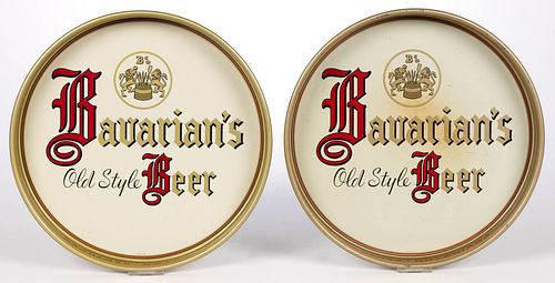 BAVARIAN BREWING CO. (COVINGTON, KENTUCKY) METAL ADVERTISING SERVING TRAYS, LOT OF TWO
