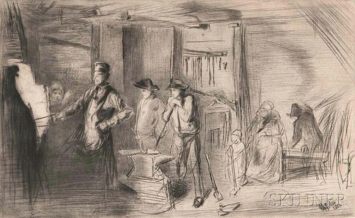 James Abbott McNeill Whistler (American, 1834-1903)      The Forge