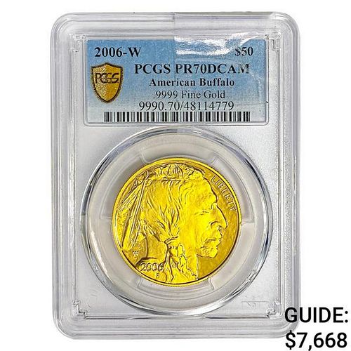 2006-W 1oz. Gold $50 American Buffalo PCGS PR70 DC