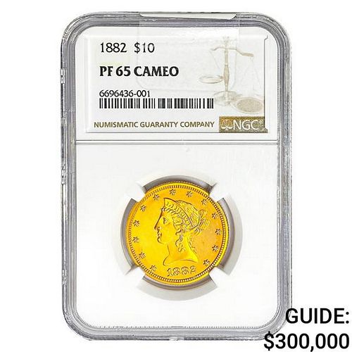 1882 $10 Gold Eagle NGC PF65 CAMEO