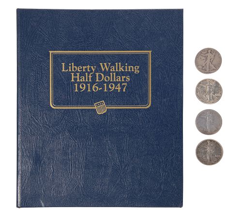 Liberty Walking Half Dollars 1916 to 1947 Near Complete Set