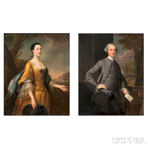 Thomas Hudson (British, 1701-1779)      Pair of Portraits: Mr. James Hilhouse of Cornwallis House, Clifton