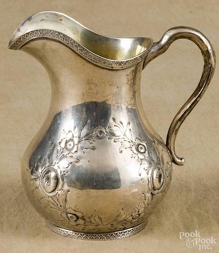New York coin silver pitcher, ca. 1825, bearing the touch of Gerardus Boyce, 5 1/4'' h., 5.7 ozt.
