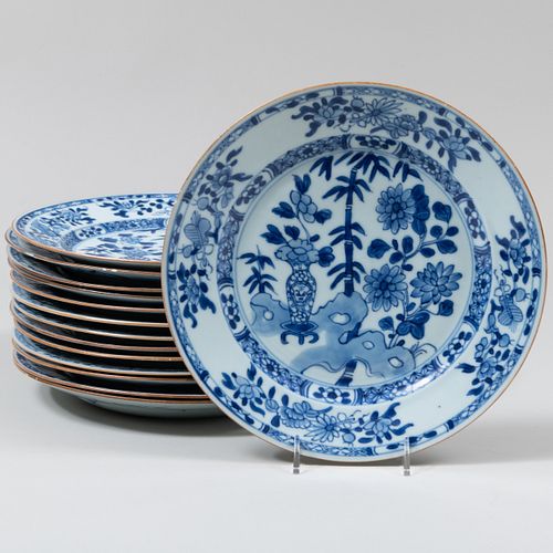 Nineteen Chinese Blue and White Porcelain Plates