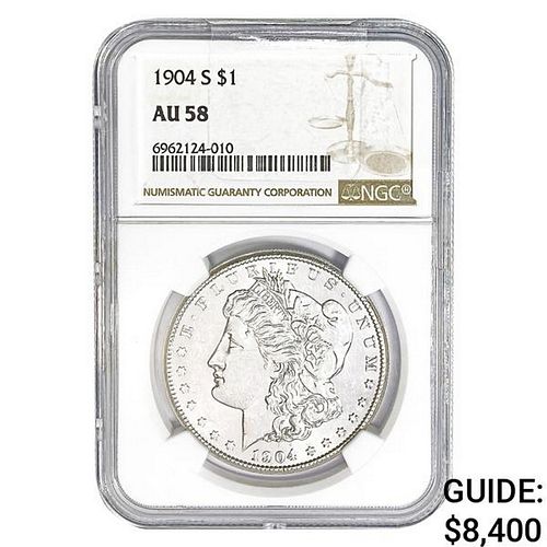 1904-S Morgan Silver Dollar NGC AU58