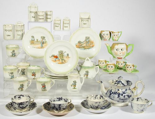 ASSORTED CERAMIC AND GLASS CHILDREN'S ARTICLES, UNCOUNTED LOT