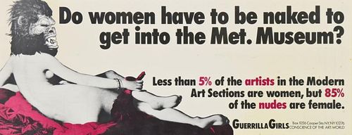 Guerilla Girls Metropolitan Museum of Art Poster