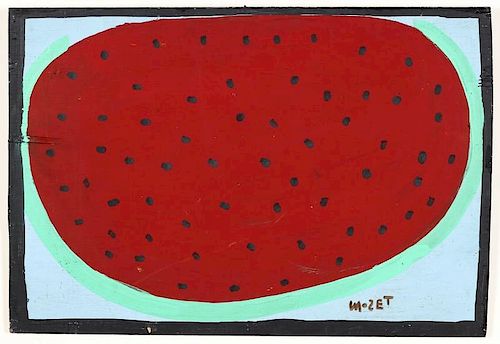 Mose Tolliver (American/Alabama, 1925-2006) Watermelon, 1986