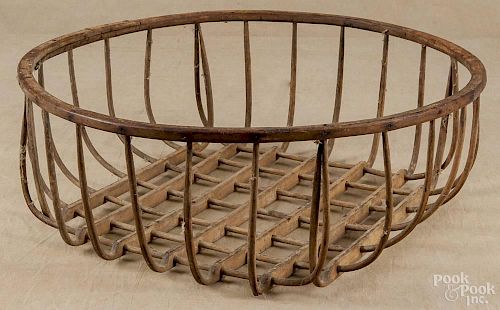 Windsor cheese carrier, 19th c., 7 1/2'' x 21''.