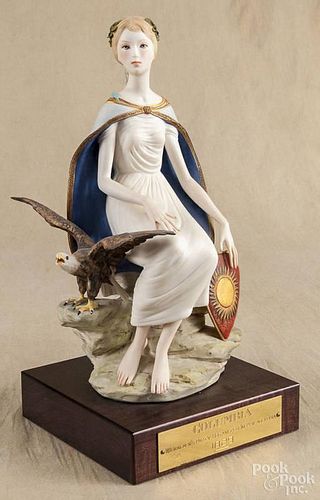 Cybis porcelain figure of Columbia, 13'' h.