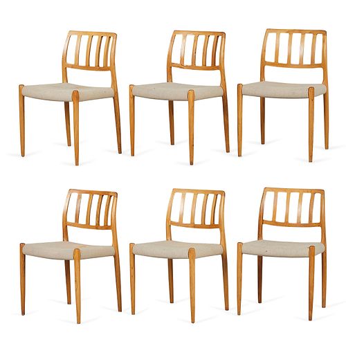 Set 6 MCM J.L. Moller Danish Chairs