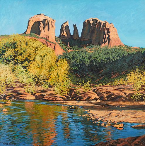 Christopher Gerlach "Red Rock Crossing" Painting