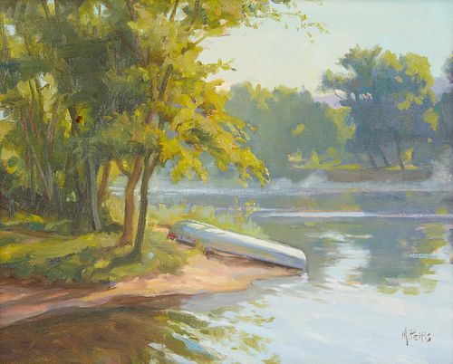 Mary Pettis Riverscape Oil Painting