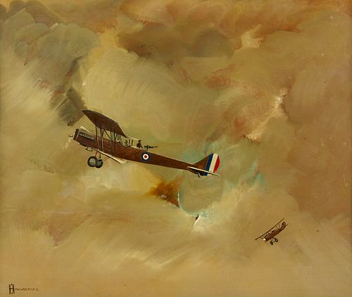 Don Hornberger "Bi-Plane Dogfight" Painting