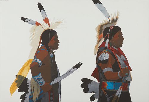 Lrg Louis De Mayo Native American Painting