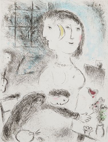 Marc Chagall "Ce Lui Qui Dit..." Etching 1975