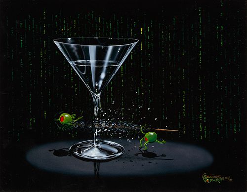 Michael Godard "Matrix Martini" Giclee Canvas