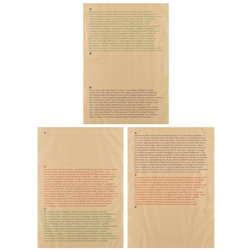 3 Joseph Kosuth "Practice" Series Screenprints