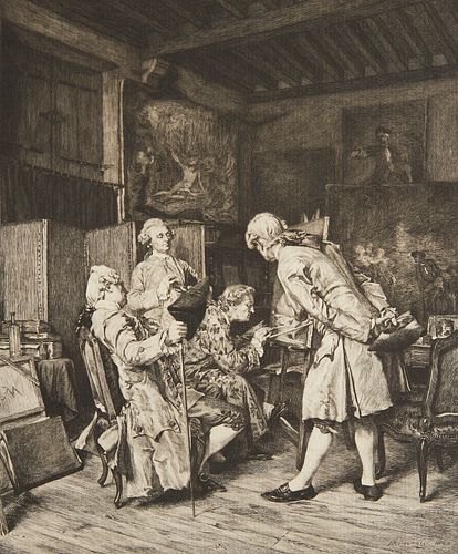Vion "The Critics of Painting" After Meissonier