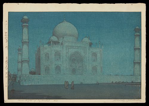 Yoshida "Moonlight of Taj Mahal, No. 4" Jizuri Print