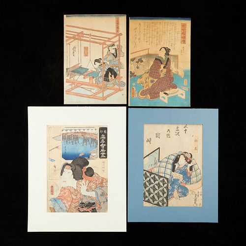 4 Kunisada Edo Period Woodblock Prints