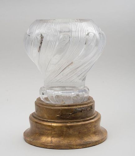 European Molded and Cut-Glass Vase