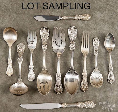 Reed and Barton Francis I pattern sterling silver flatware service, one hundred and five pieces, 126