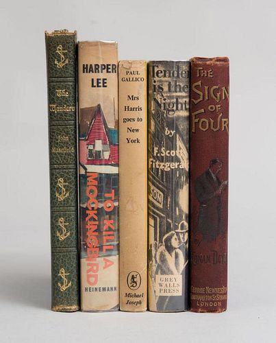 Arthur Conan Doyle (1859-1930), Harper Lee (1926-2016), John Masefield (1878-1967), F. Scott Fitzgerald (1896-1940), and Paul