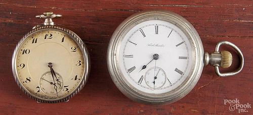 Two pocket watches, to include Davenport Silverode and 800 silver unmarked.