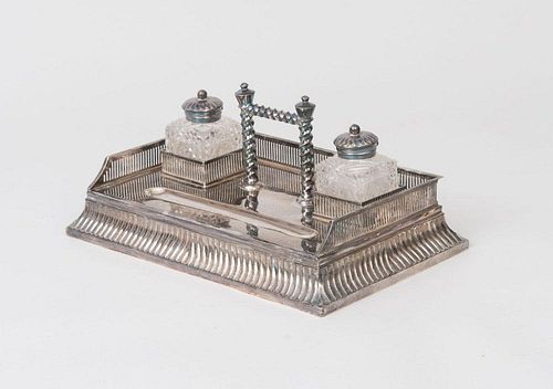Silver-Plated Inkstand