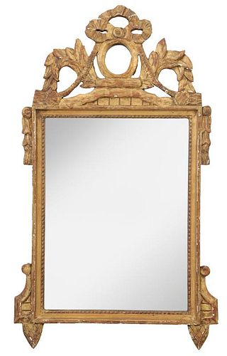 Italian Neoclassical Style Carved and Gilt Wood Mirror