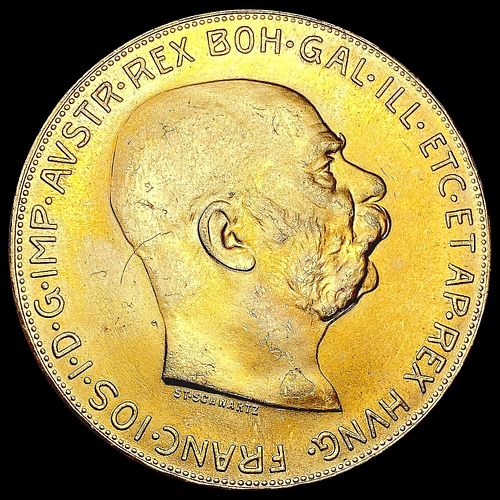 1915 Austria .9802oz Gold 100 Corona UNCIRCULATED