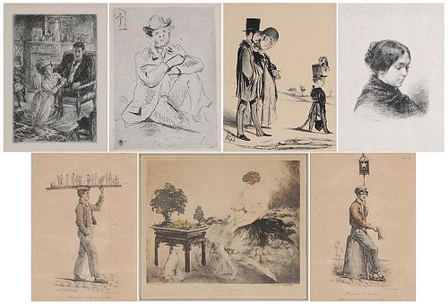 Seven Figural Prints
