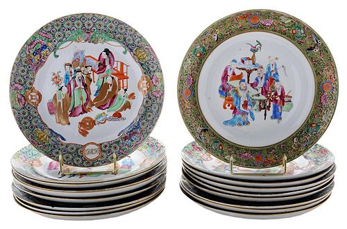 Group Eighteen Chinese Export Porcelain Plates