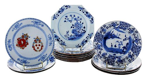 Group of Fifteen Chinese Export Porcelain Plates