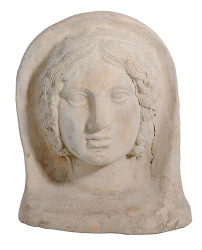 Etruscan Style Terracotta Head of a Woman