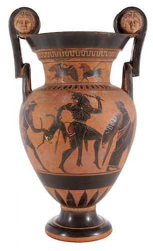 Greek Style Vase Depicting Heracles
