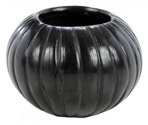 Sharon Garcia Black Glazed Seed Pot