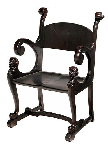 Victorian Carved Mahogany Arm Chair