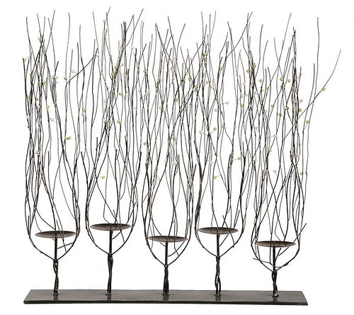 Contemporary Five Light Tree Form Candleholder