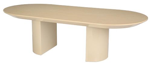 Karl Springer Modern Design Lacquered Goatskin Dining Table