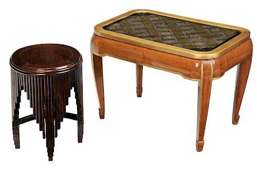 Art Deco Mahogany and Parcel Gilt Low Table